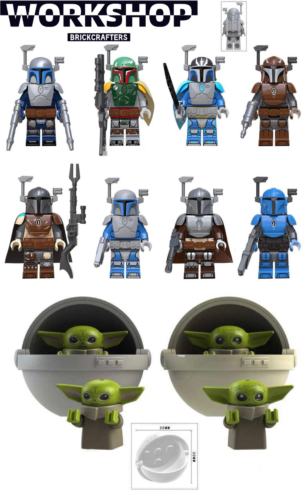 Star Wars Series D ( Including 10 non-repetitive Minifigure )